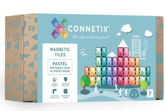 CONNETIX - Magnetic Tiles Pastel Rectangle Pack 24 pc