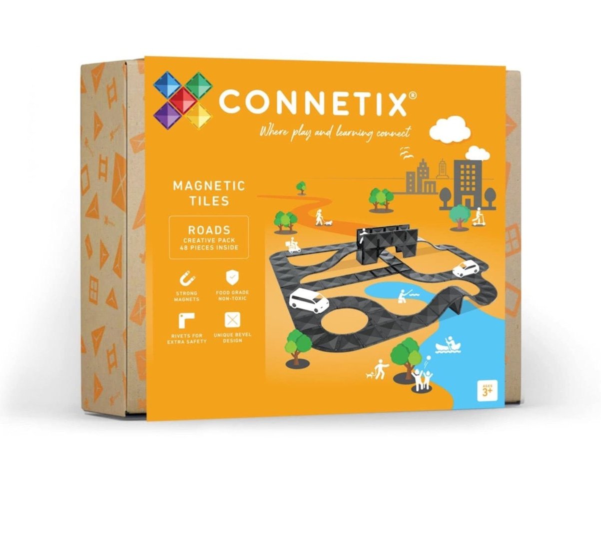 CONNETIX - Magnetic Tiles Creative Roads Pack 48 pc