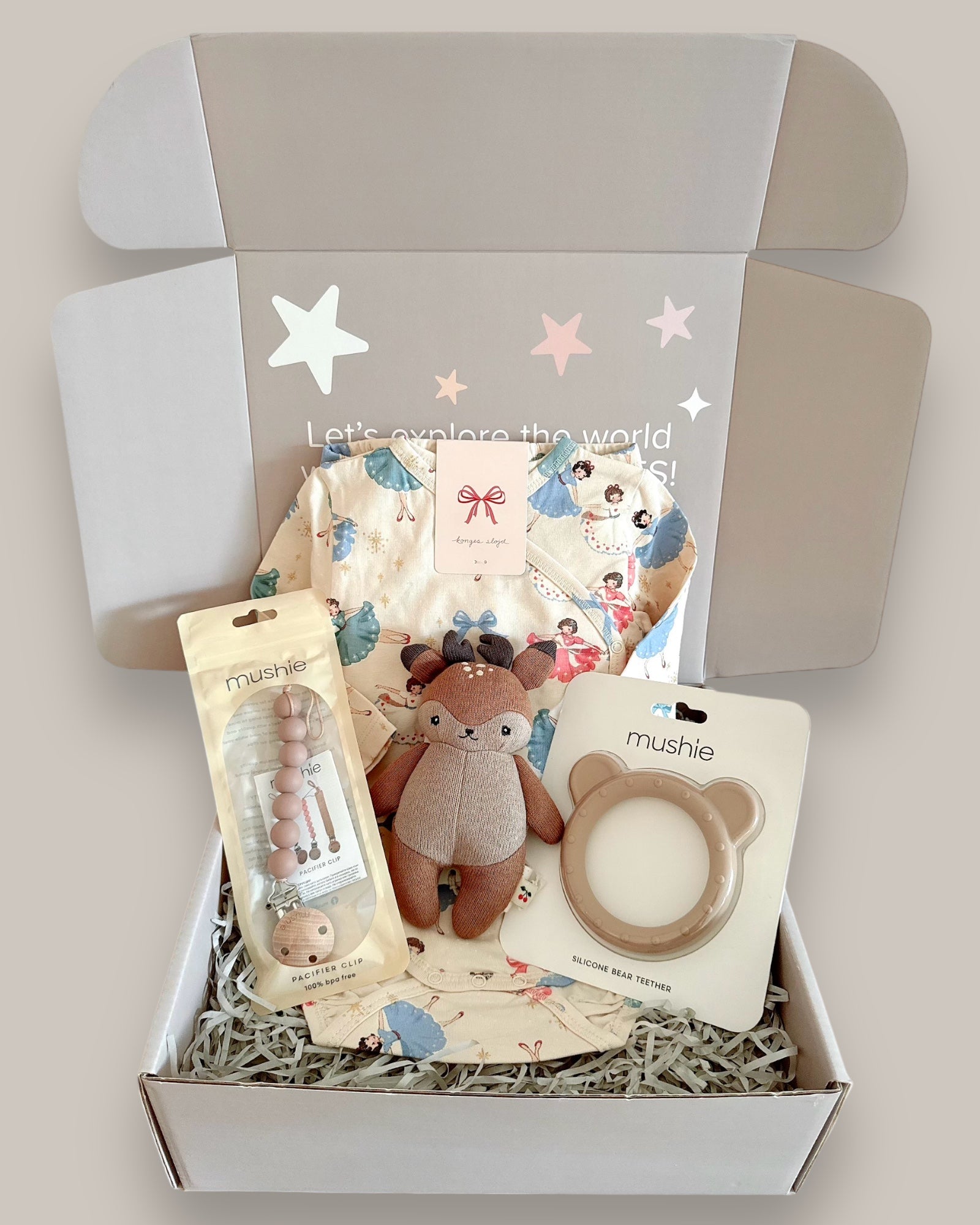 Gift Box Set - Beige Bow Ballerina (for baby 0M+)