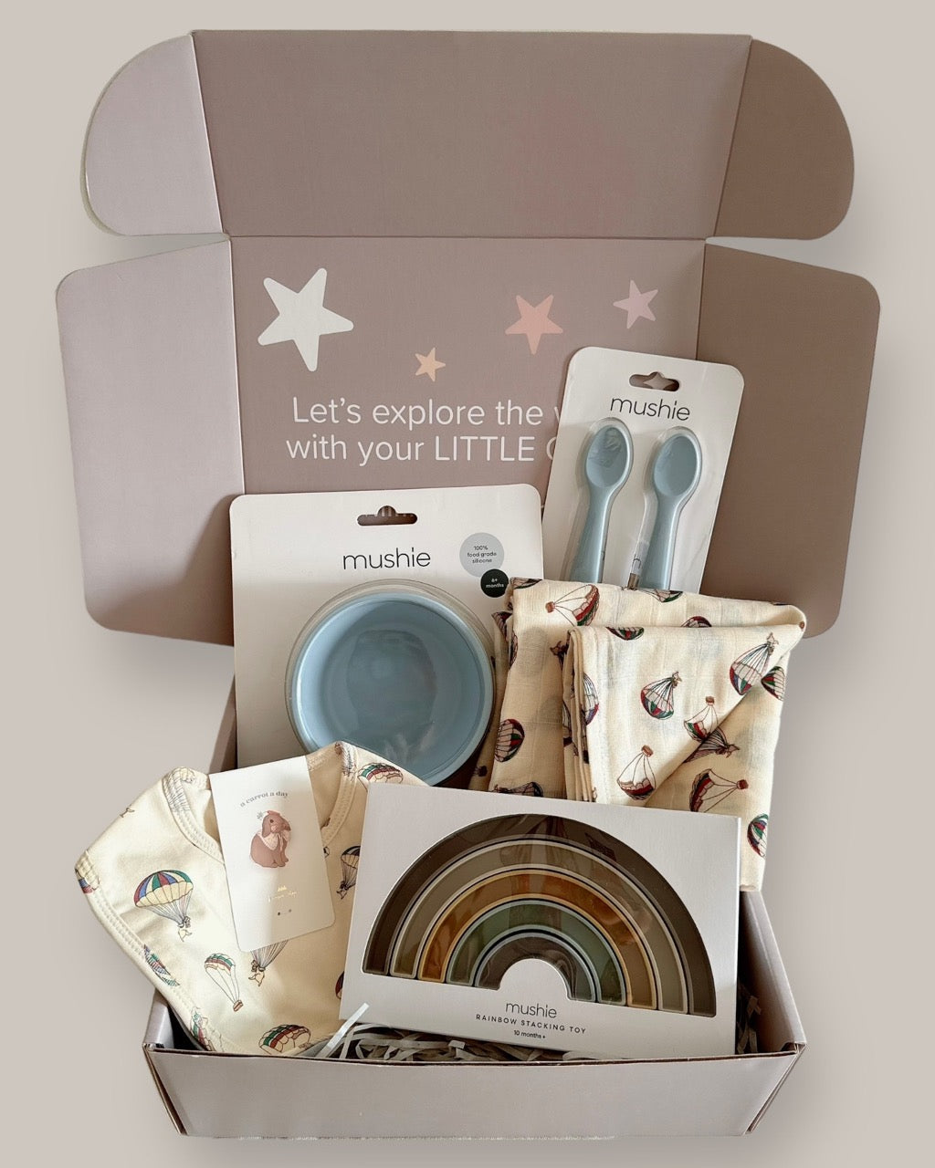 Gift Box Set - Blue Balloon  (for baby 6M+)