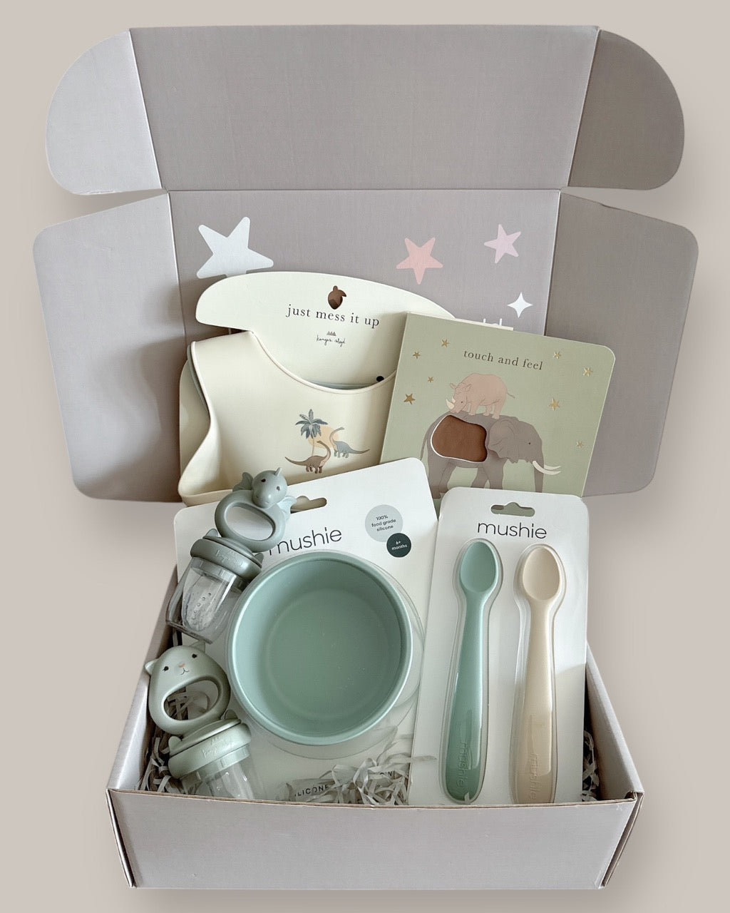 Gift Box Set - Sage Dino (for baby 6M+)