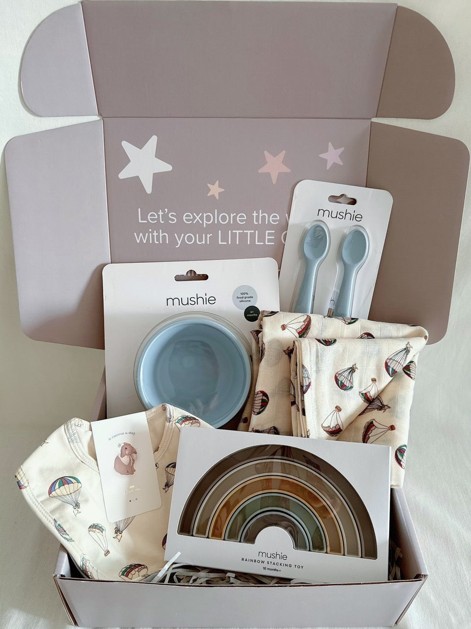Gift Box Set - Blue Balloon  (for baby 6M+)