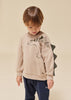 Load image into Gallery viewer, Lou Animal Spike Dino Sweatshirt GOTS- Oxford Tan