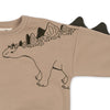Load image into Gallery viewer, Lou Animal Spike Dino Sweatshirt GOTS- Oxford Tan