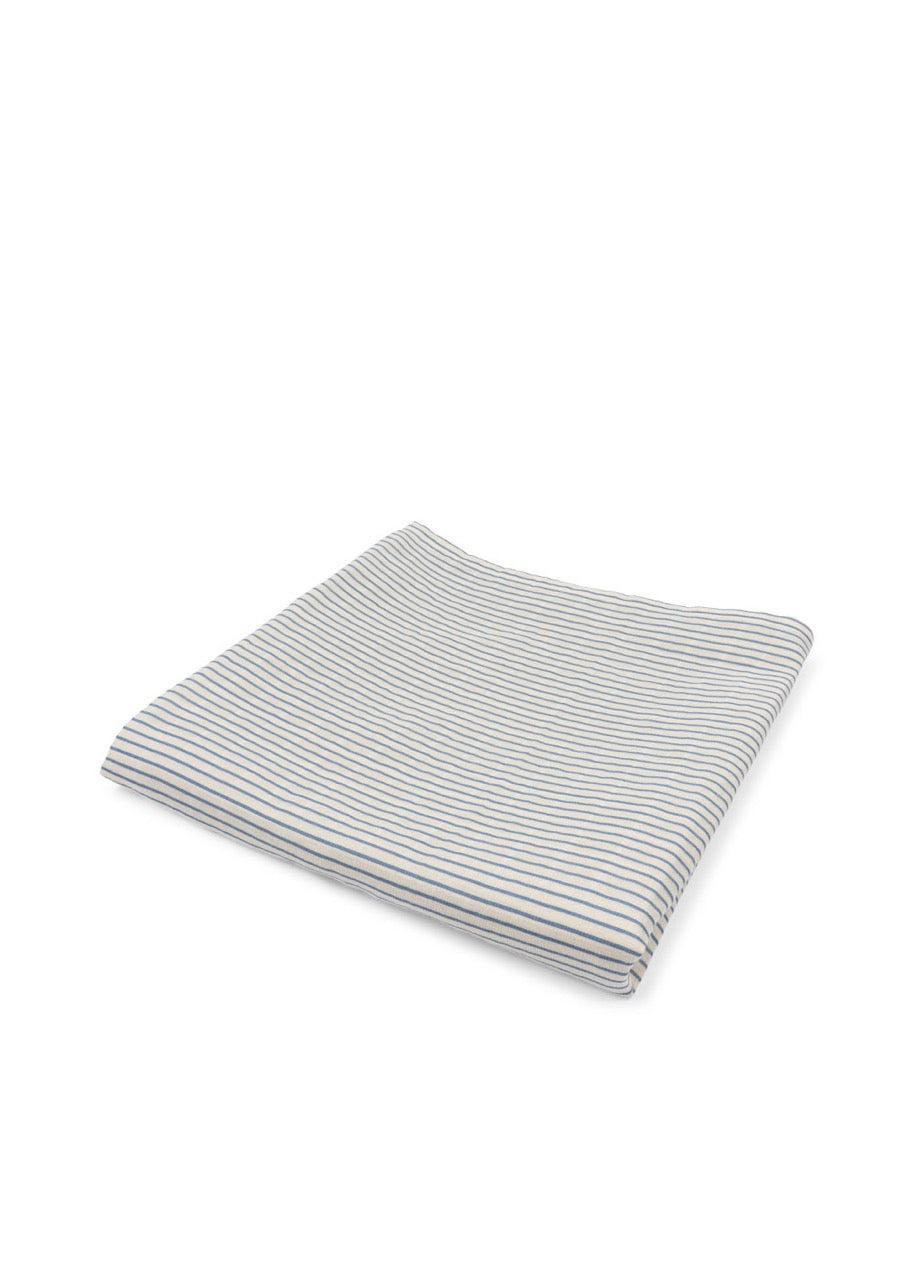 Gray striped fabric on a white background