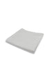 Gray striped fabric on a white background