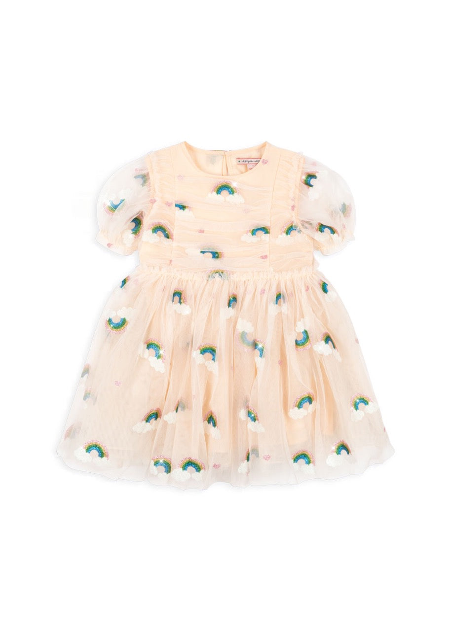 Konges Sløjd - Tullie Dress - Rainbow Glitter beige dress