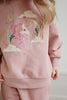 Lou Glitter Sweat Shirt OCS - Mahogany Rose