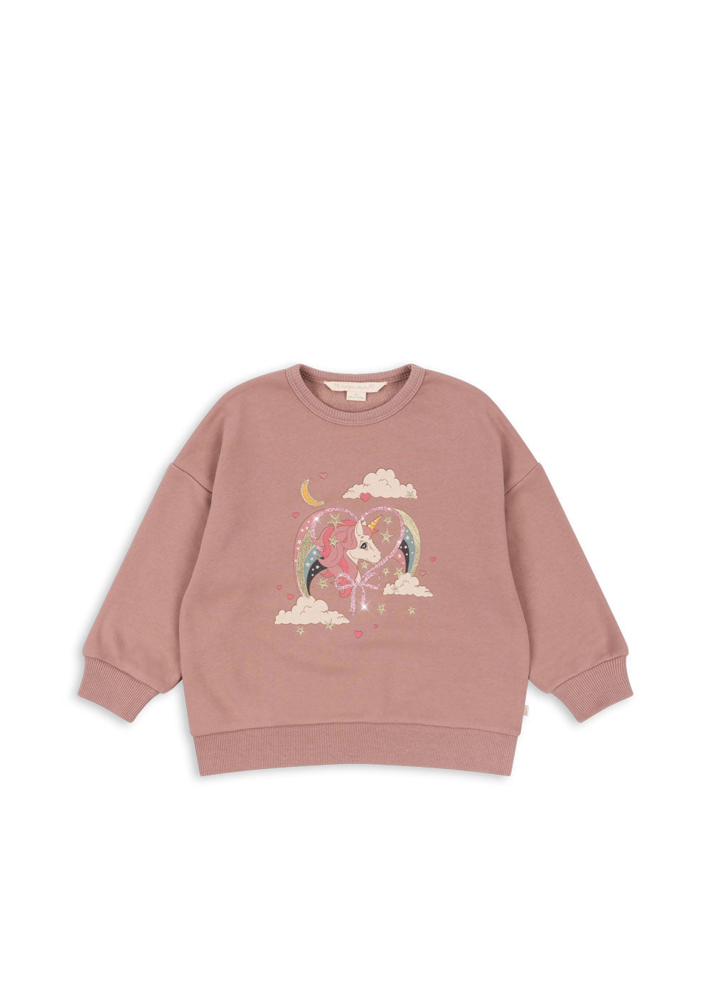 Lou Glitter Sweat Shirt OCS - Mahogany Rose