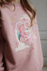 Lou Glitter Sweat Shirt OCS - Mahogany Rose