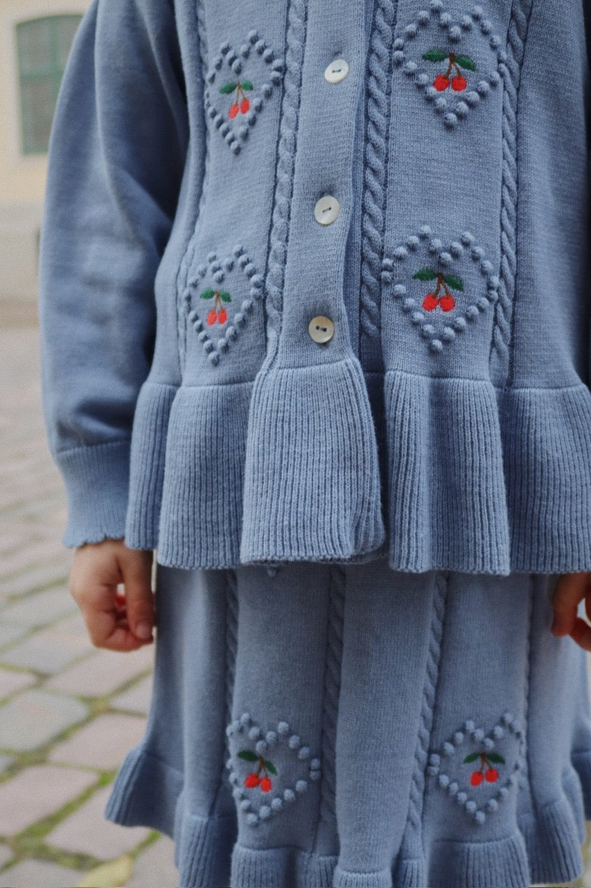 Konges Sløjd - Soleil Knit Skirt GOTS - Country Blue