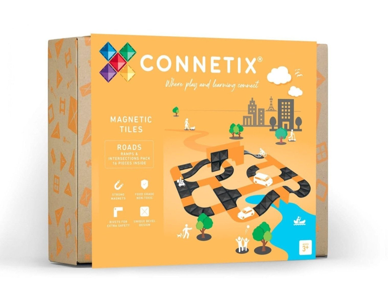 CONNETIX - Magnetic Tiles Ramps & Intersections Pack 16 pc