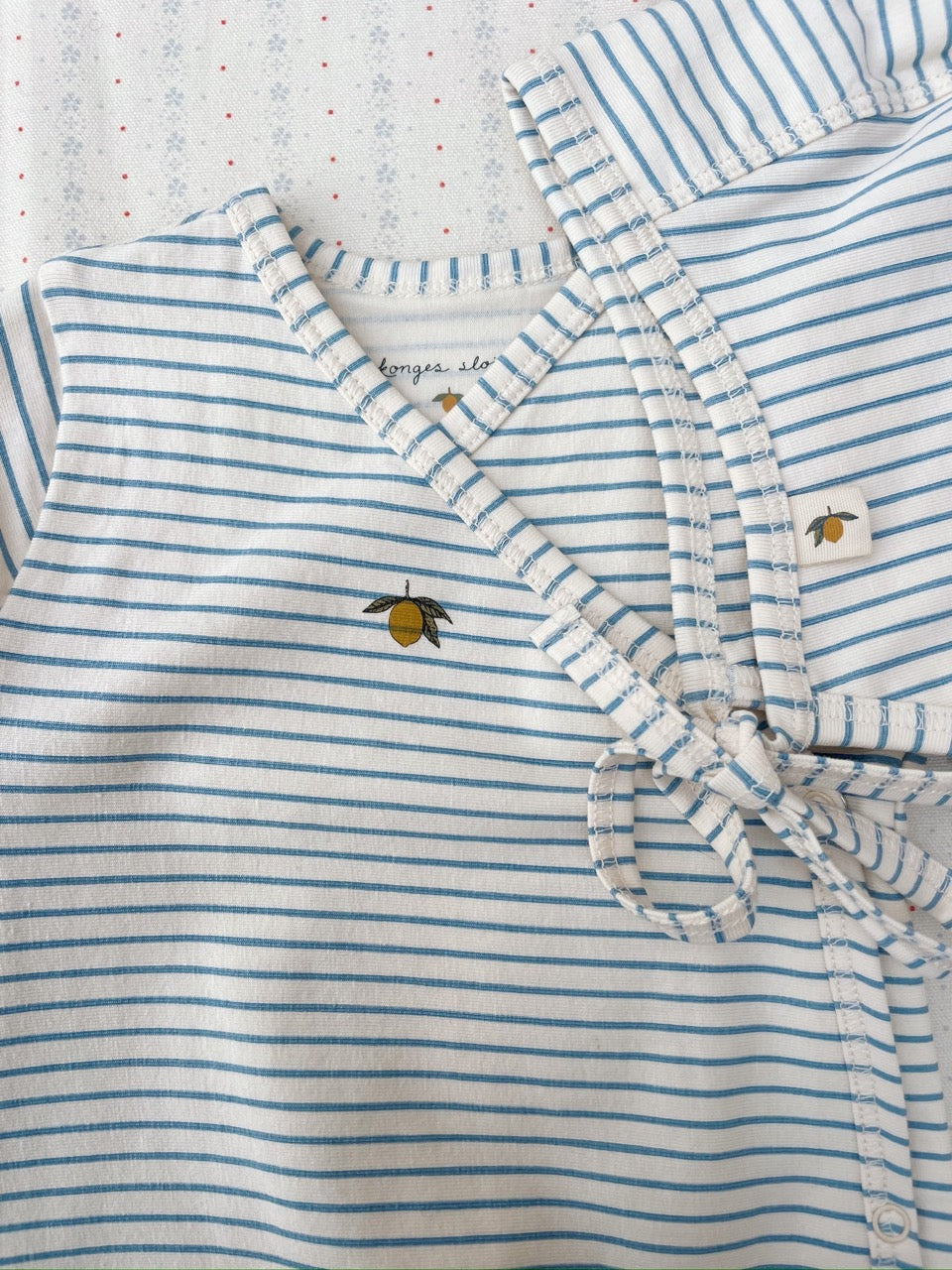 Konges Sløjd - Basic ls New Born Body Gots - Stripe Bluie