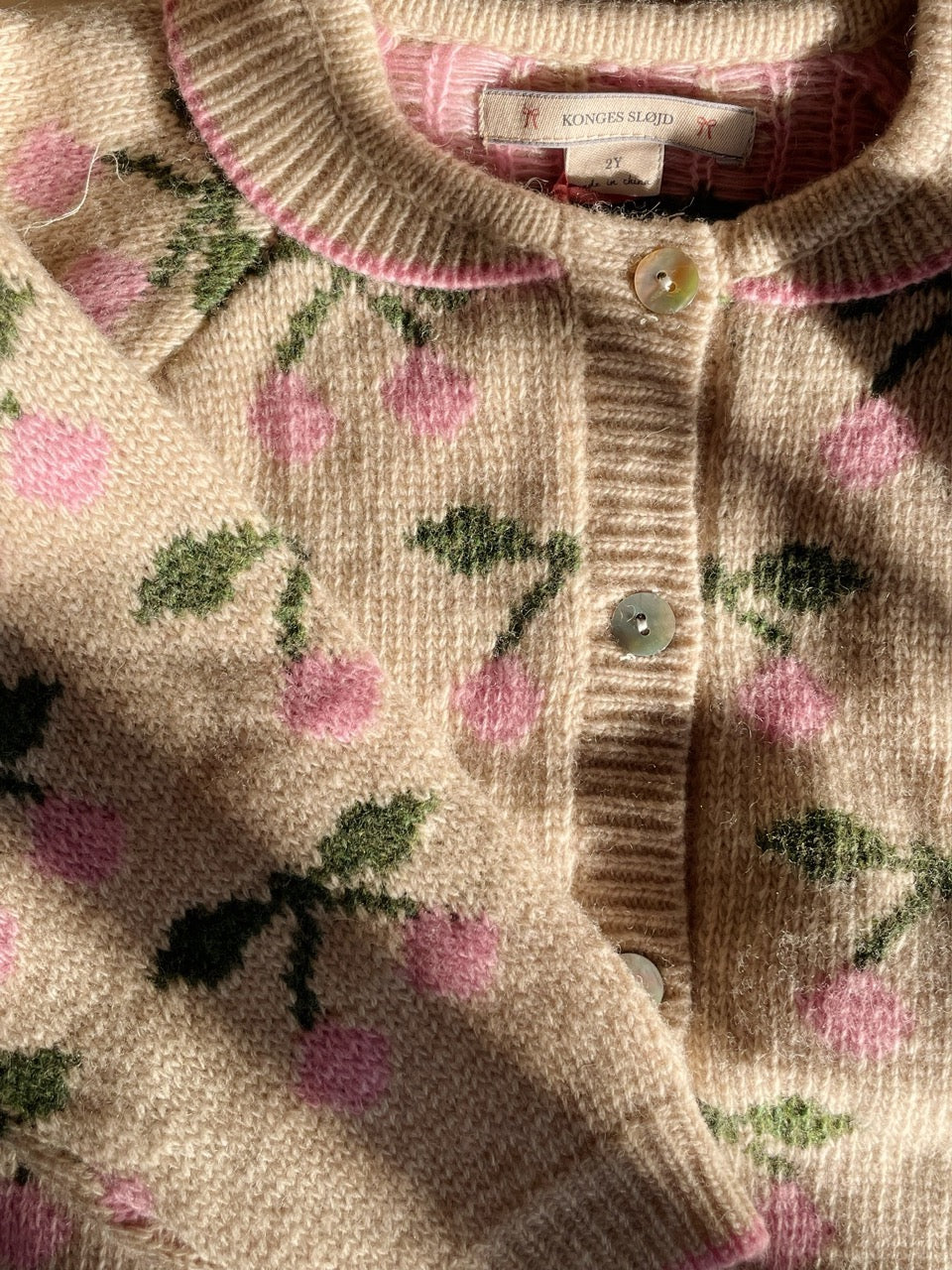 Konges Sløjd - Belou Knit Collar Cardigan - Cherry