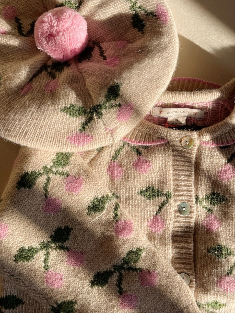Konges Sløjd - Belou Knit Collar Cardigan - Cherry