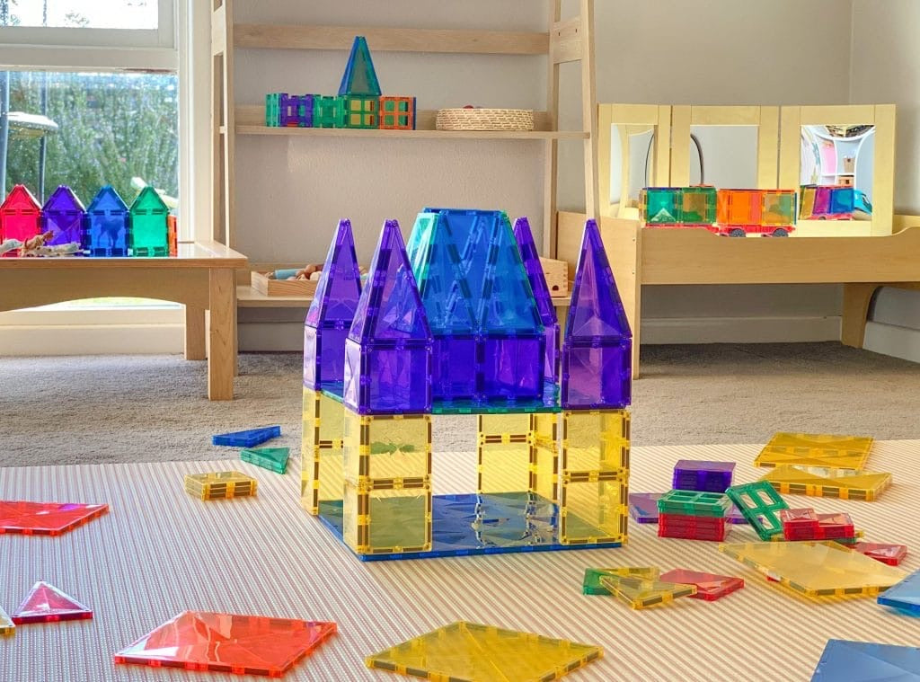 CONNETIX - Magnetic Tiles Rainbow Blue & Green Base Plate 2 pc