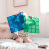 CONNETIX - Magnetic Tiles Rainbow Blue & Green Base Plate 2 pc