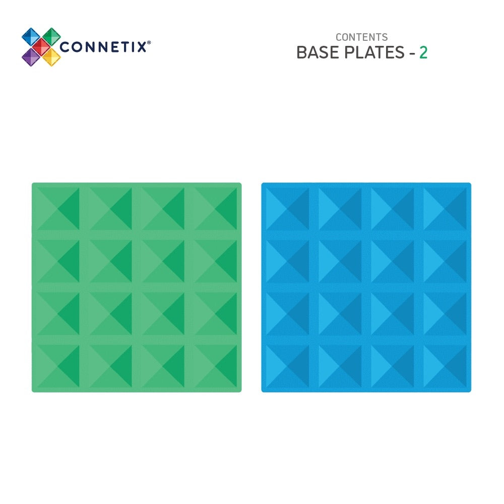 CONNETIX - Magnetic Tiles Rainbow Blue & Green Base Plate 2 pc