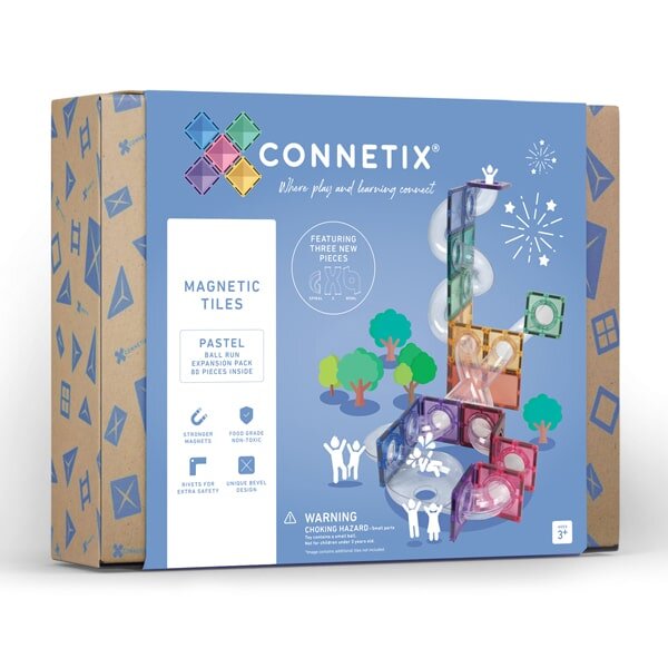 CONNETIX - Magnetic Tiles Pastel Ball Run Expansion Pack 80 pc (*Pre-order*)
