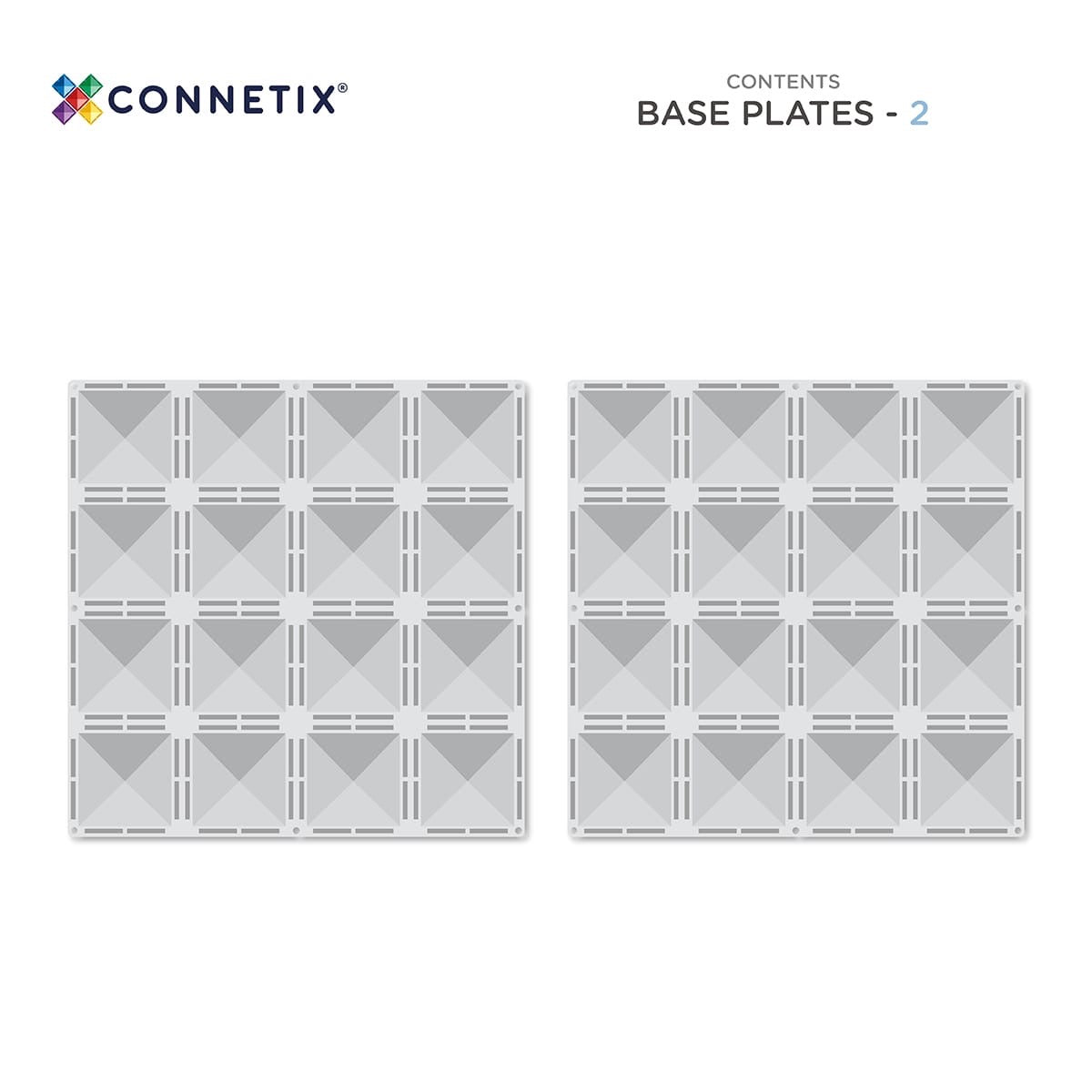 CONNETIX - Magnetic Tiles Clear Base Plate Pack 2 pc