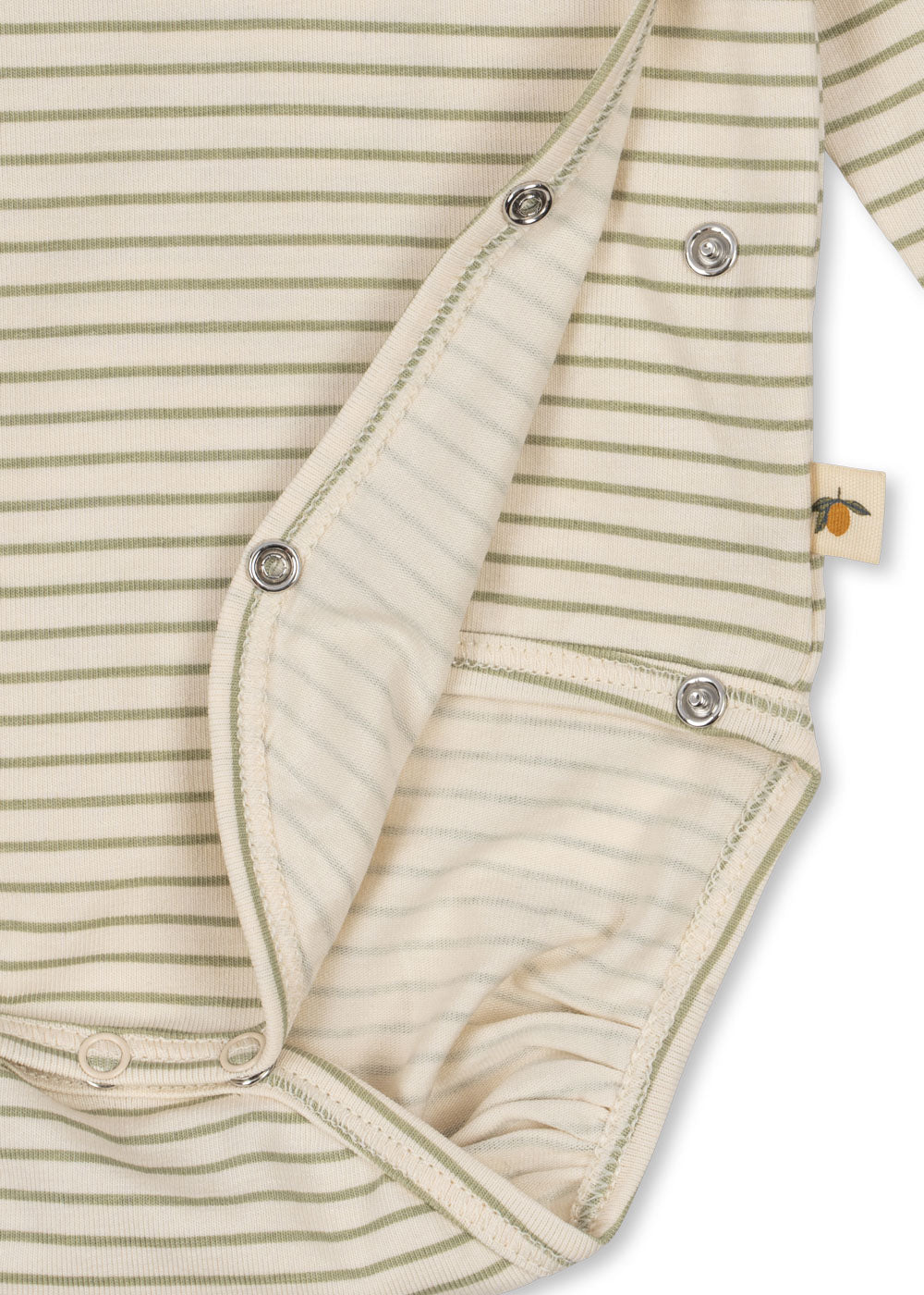 Basic ls New Born Body Gots - Tea Stripe