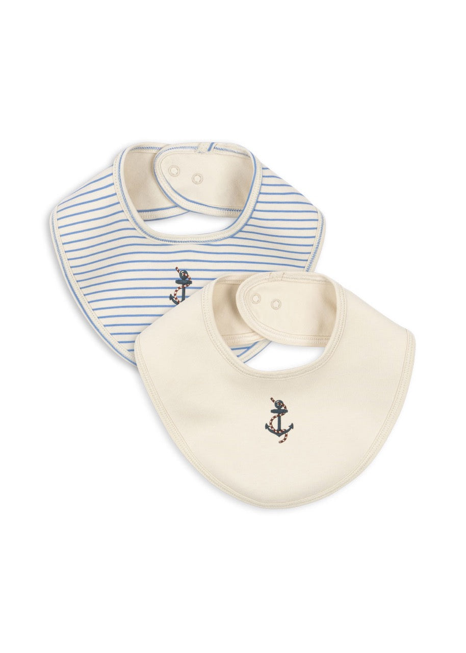 Basic 2 pack bibs - Stripe Provence Mix