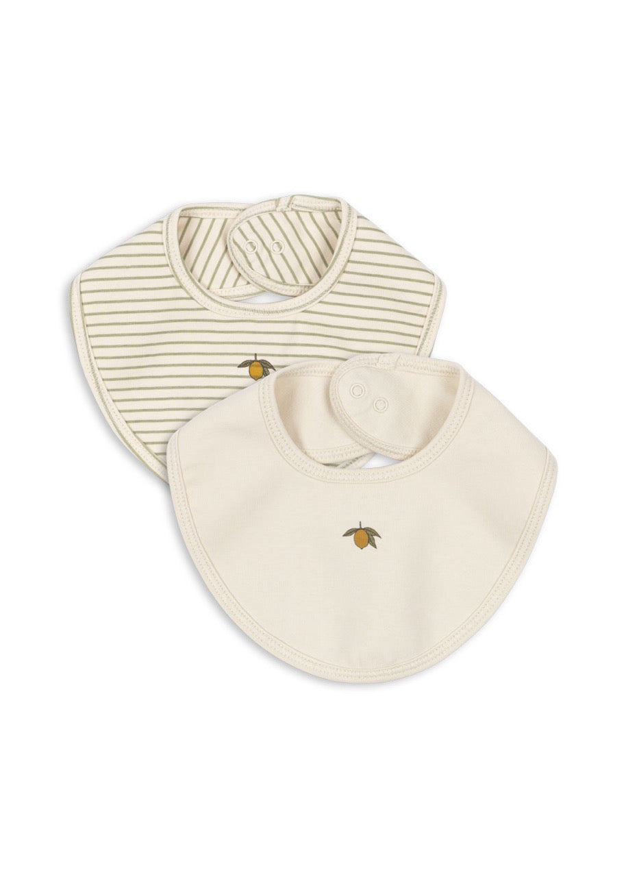 Basic 2 pack bibs - Tea Stripe