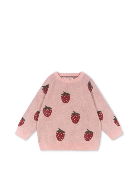 Lapis Lurex Knit Blouse - Strawberry