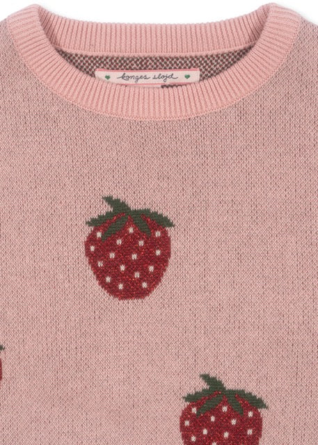 Lapis Lurex Knit Blouse - Strawberry