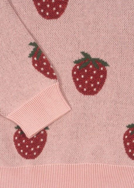 Lapis Lurex Knit Blouse - Strawberry