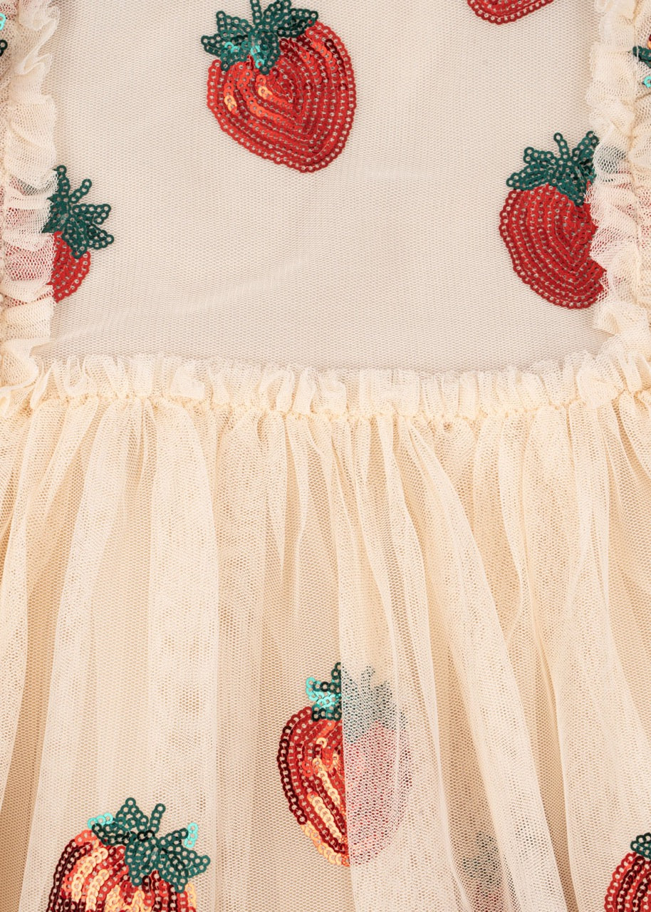 Yvonne Frill Dress - Strawberry