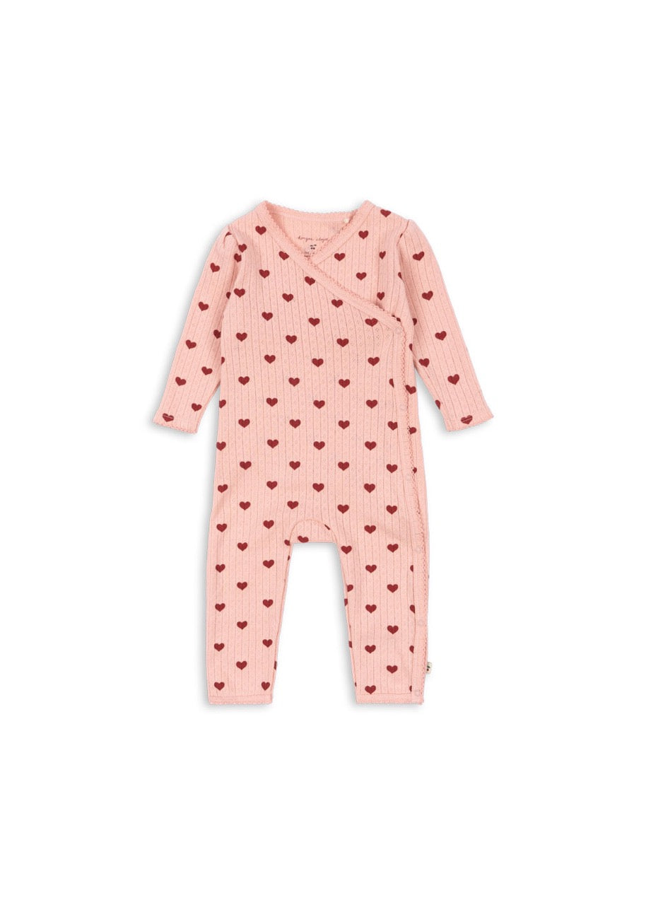 Minnie Newborn Onesie Gots - Amour Rouge Pink