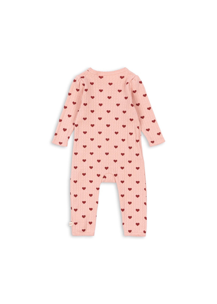 Minnie Newborn Onesie Gots - Amour Rouge Pink