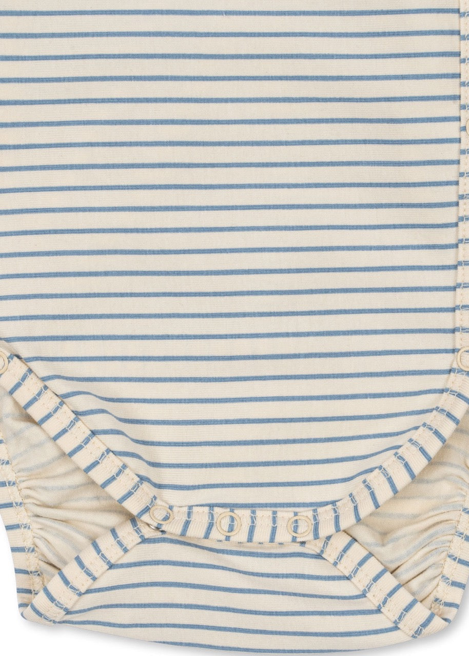 Konges Sløjd - Basic ls New Born Body Gots - Stripe Bluie