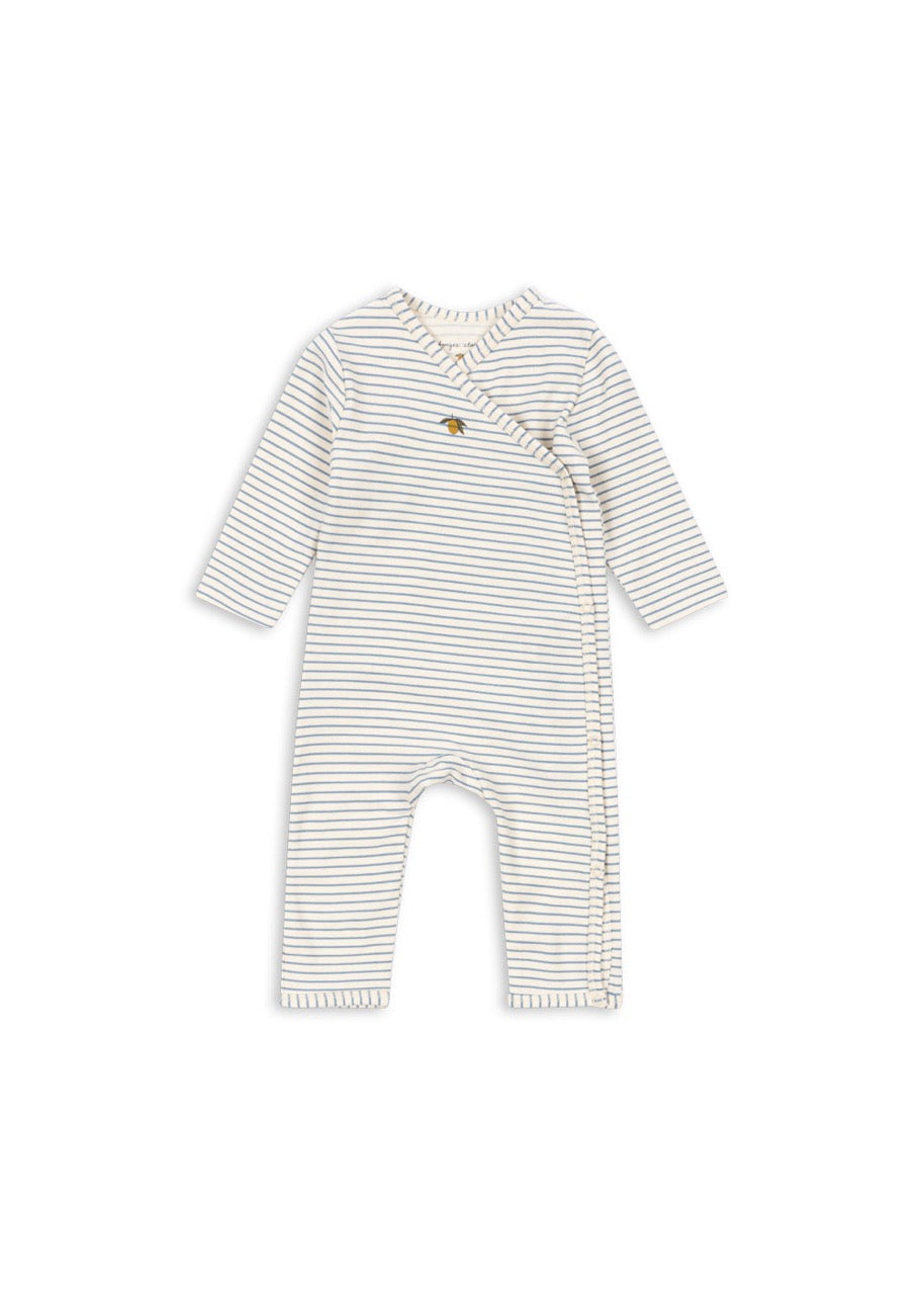 Konges Sløjd - Basic Newborn Onesie Gots - Stripe Bluie