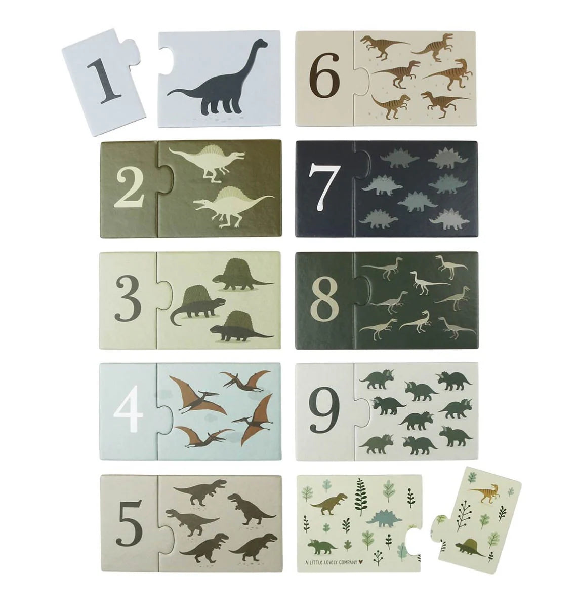 A LITTLE LOVELY COMPANY - Counting puzzle: Dinosaurs