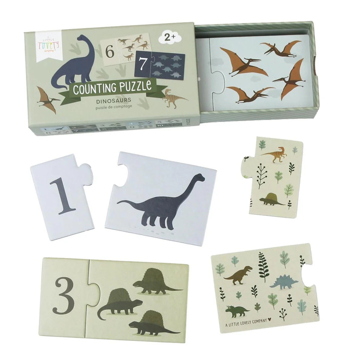 A LITTLE LOVELY COMPANY - Counting puzzle: Dinosaurs