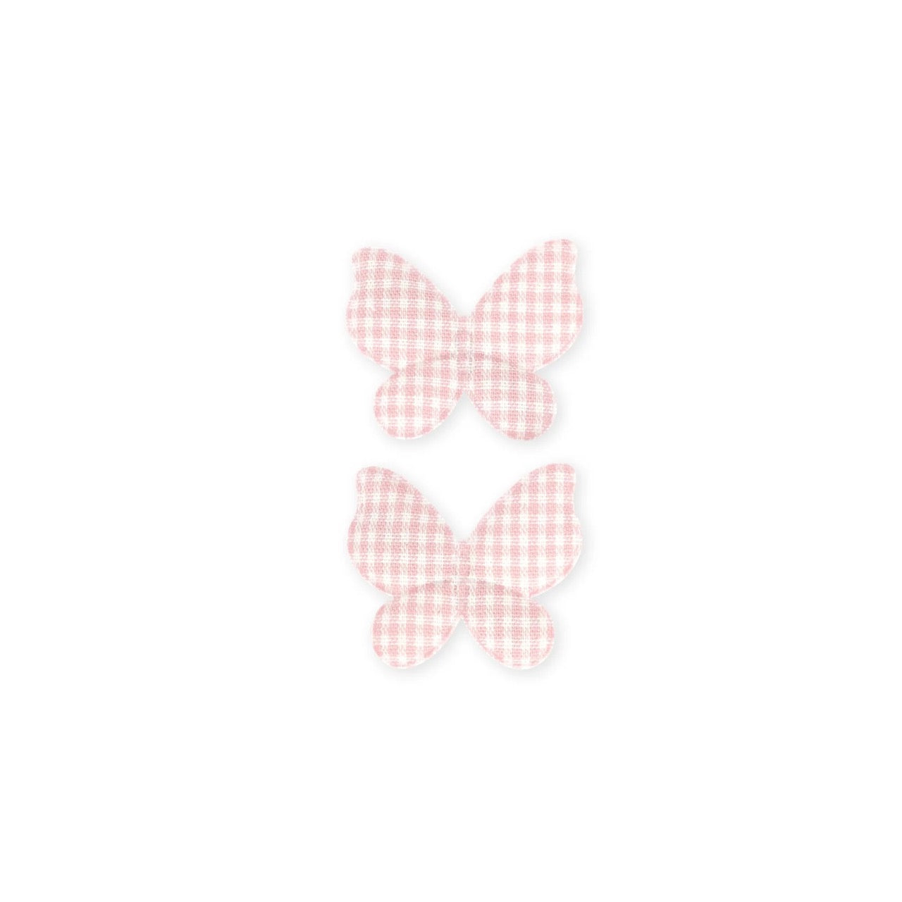 LITTLE MARSHMALLOW - Butterfly Clip Pigtail // Rosey Gingham