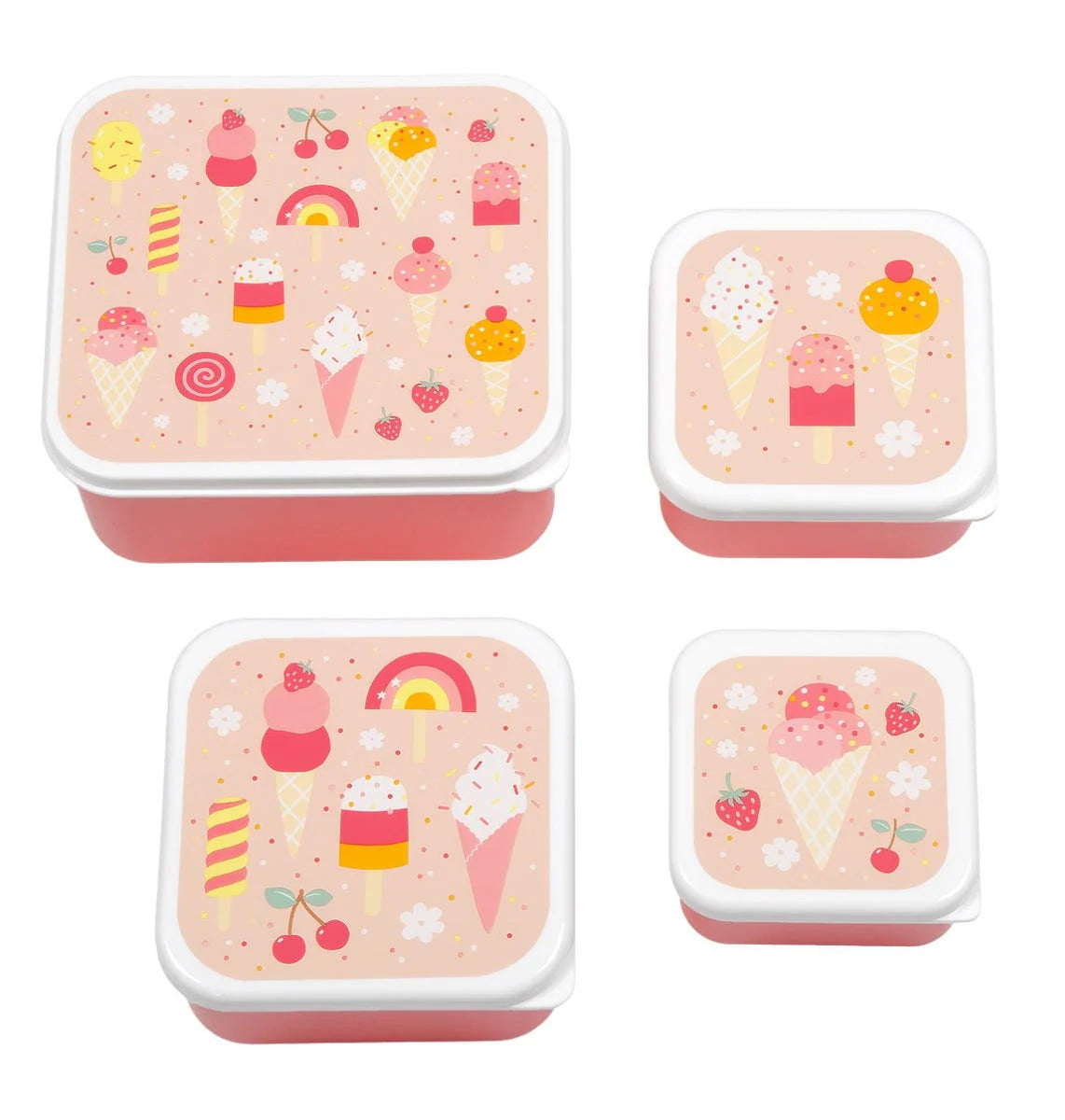 A LITTLE LOVELY COMPANY - Lunch & snack box set - Ice-cream