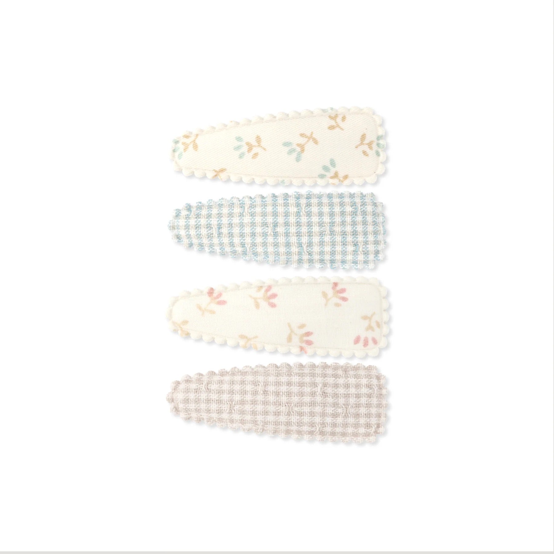 LITTLE MARSHMALLOW - Snap Clip Set // Gingham & Floral