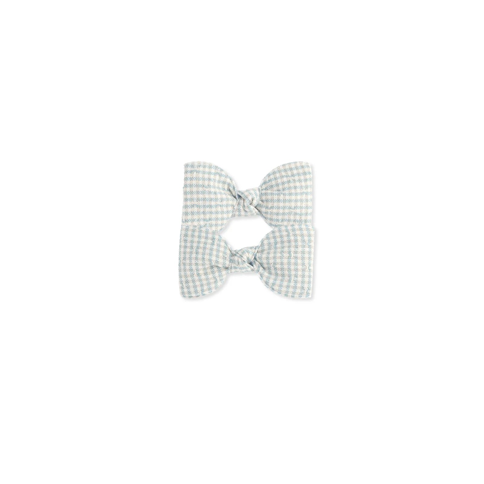 LITTLE MARSHMALLOW - Petite Pigtail Set // Tiny Gingham - Sky