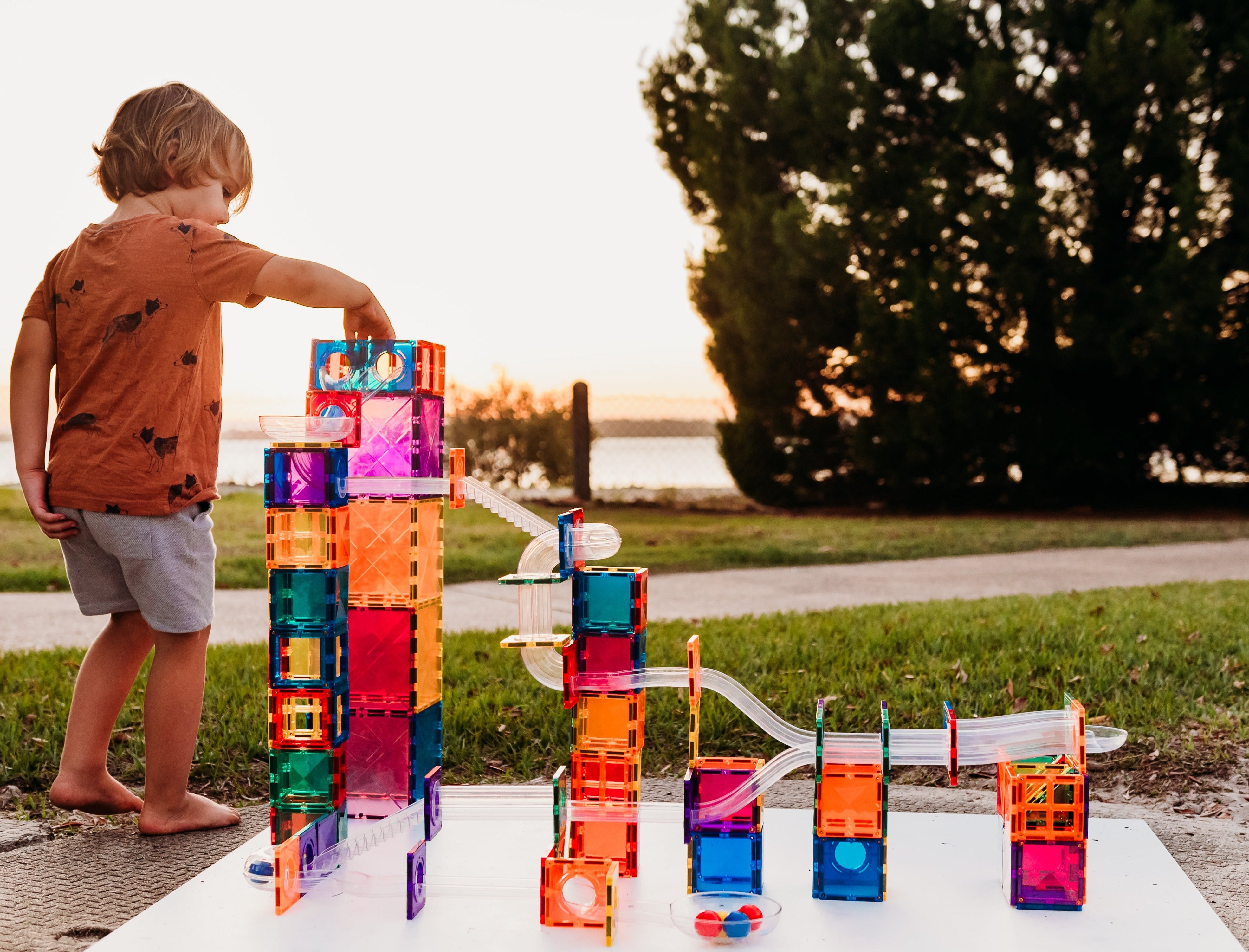 Connectrix Boxes CONNETIX - Magnetic Tiles 92 Piece Ball Run Pack – Little Kinder