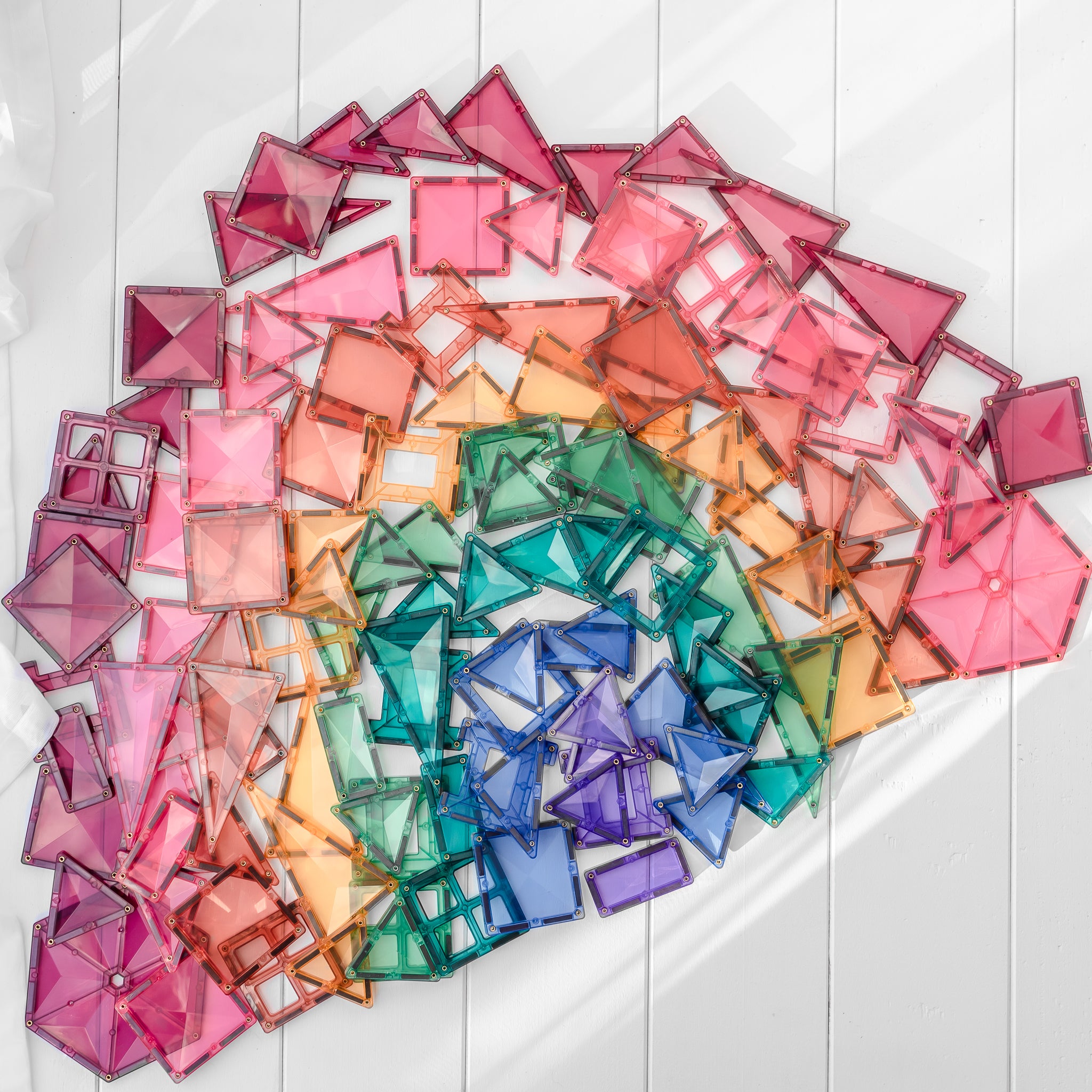 CONNETIX - Magnetic Tiles 202 Piece Pastel Mega Pack
