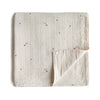 MUSHIE - Muslin Swaddle Blanket Organic Cotton - Falling Stars