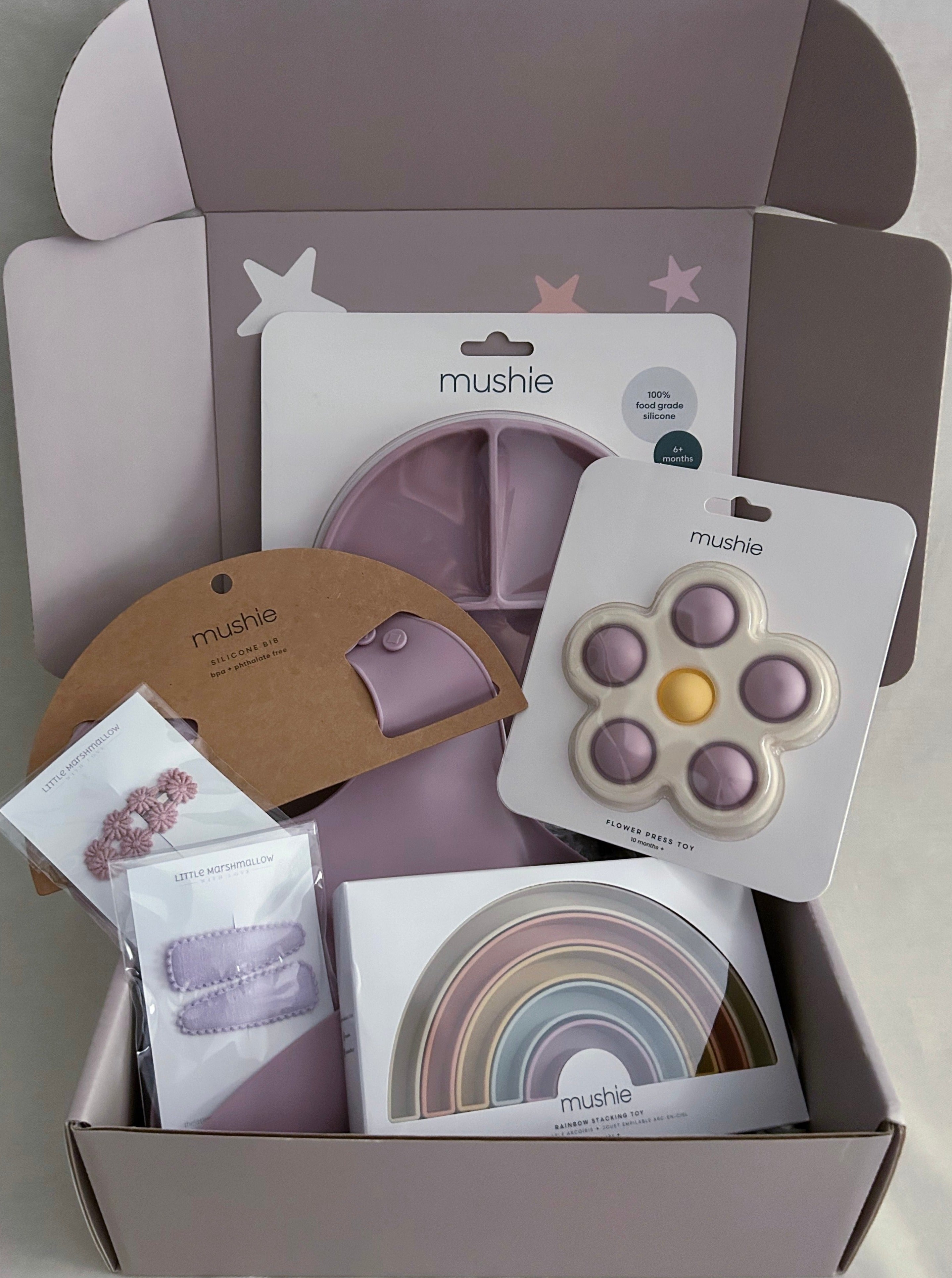 Gift Box Set - Purple Blossom  (for baby 6M+)