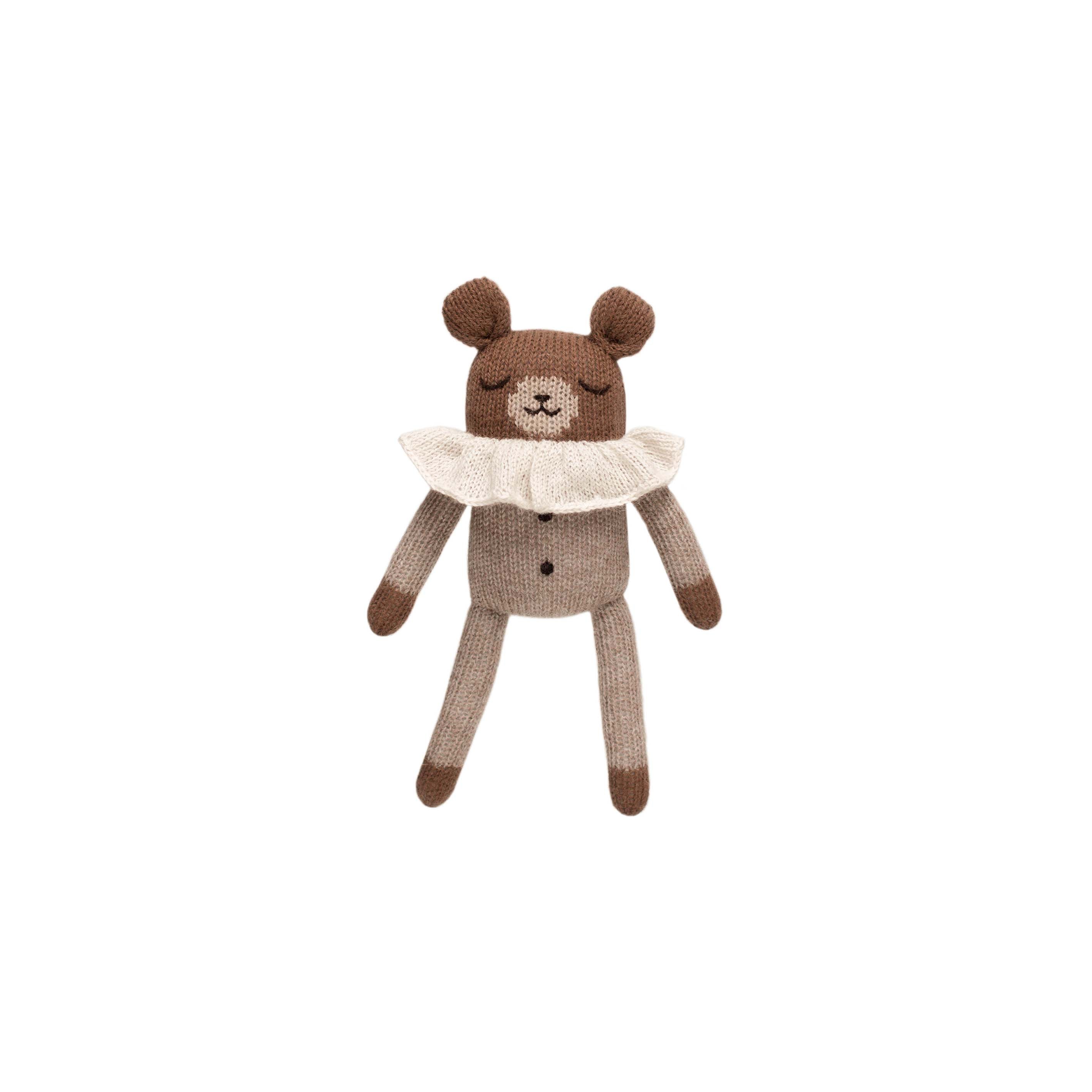 MAIN SAUVAGE - Teddy knit toy | oat pyjamas