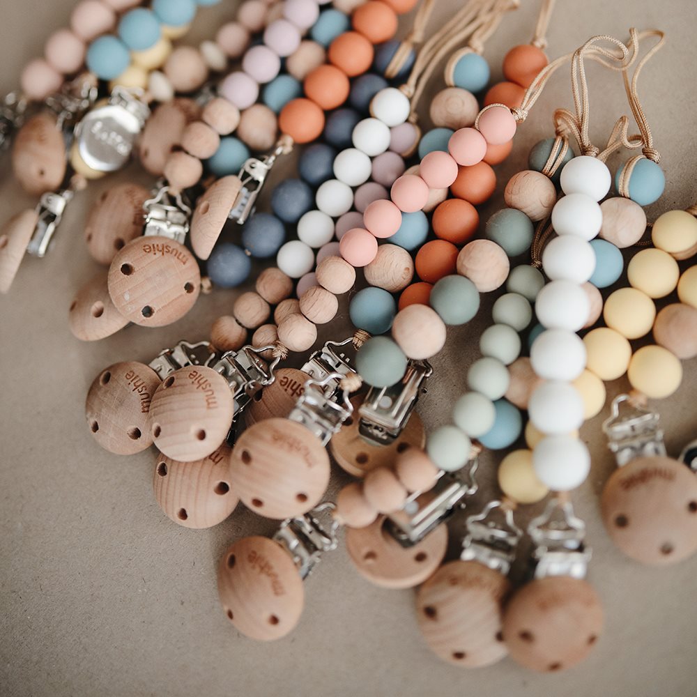 MUSHIE - Halo Pacifier Clips - Cloud