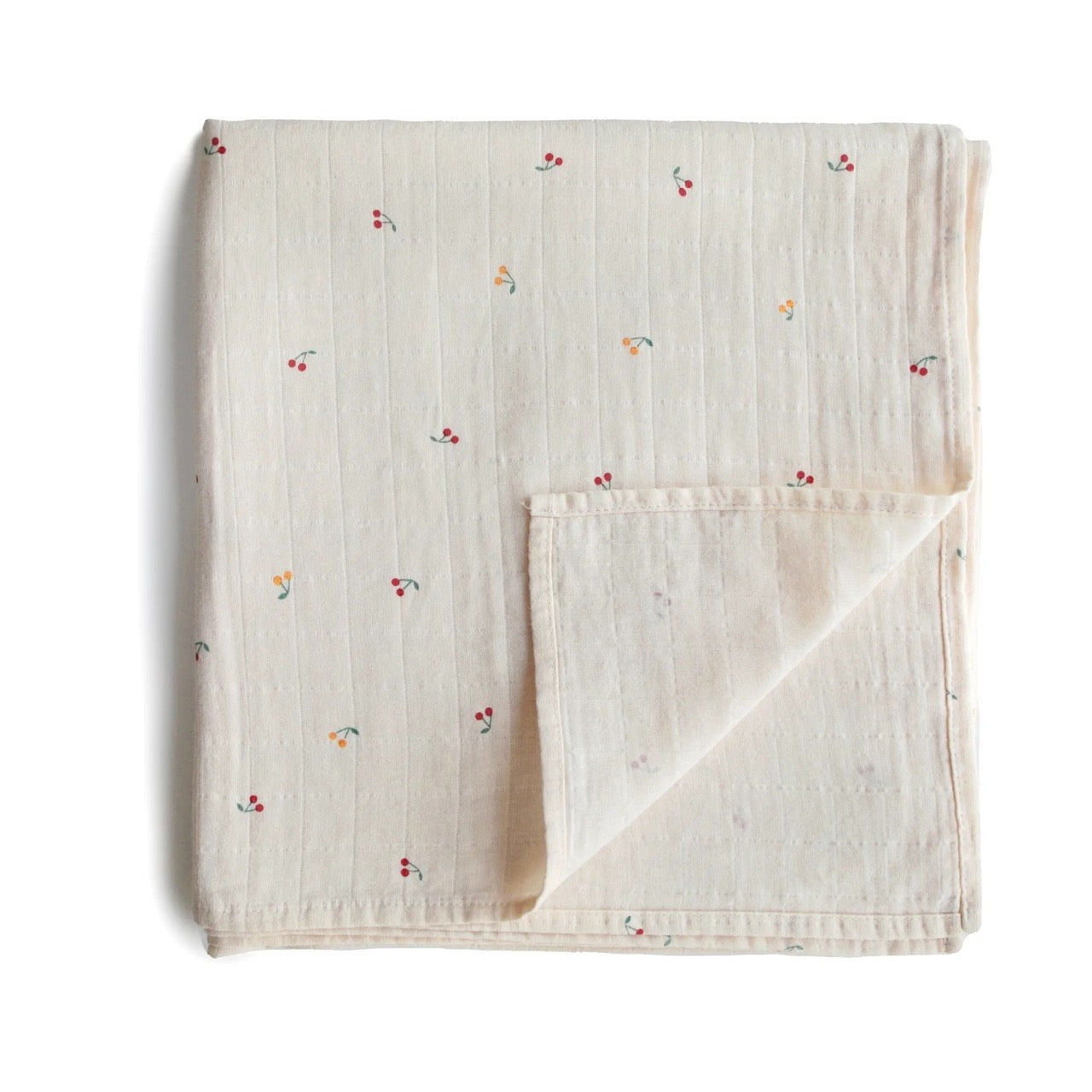 MUSHIE - Muslin Swaddle Blanket Organic Cotton - Cherries