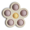 MUSHIE - Flower Press Toy - Soft Lilac/Daffodil/Ivory