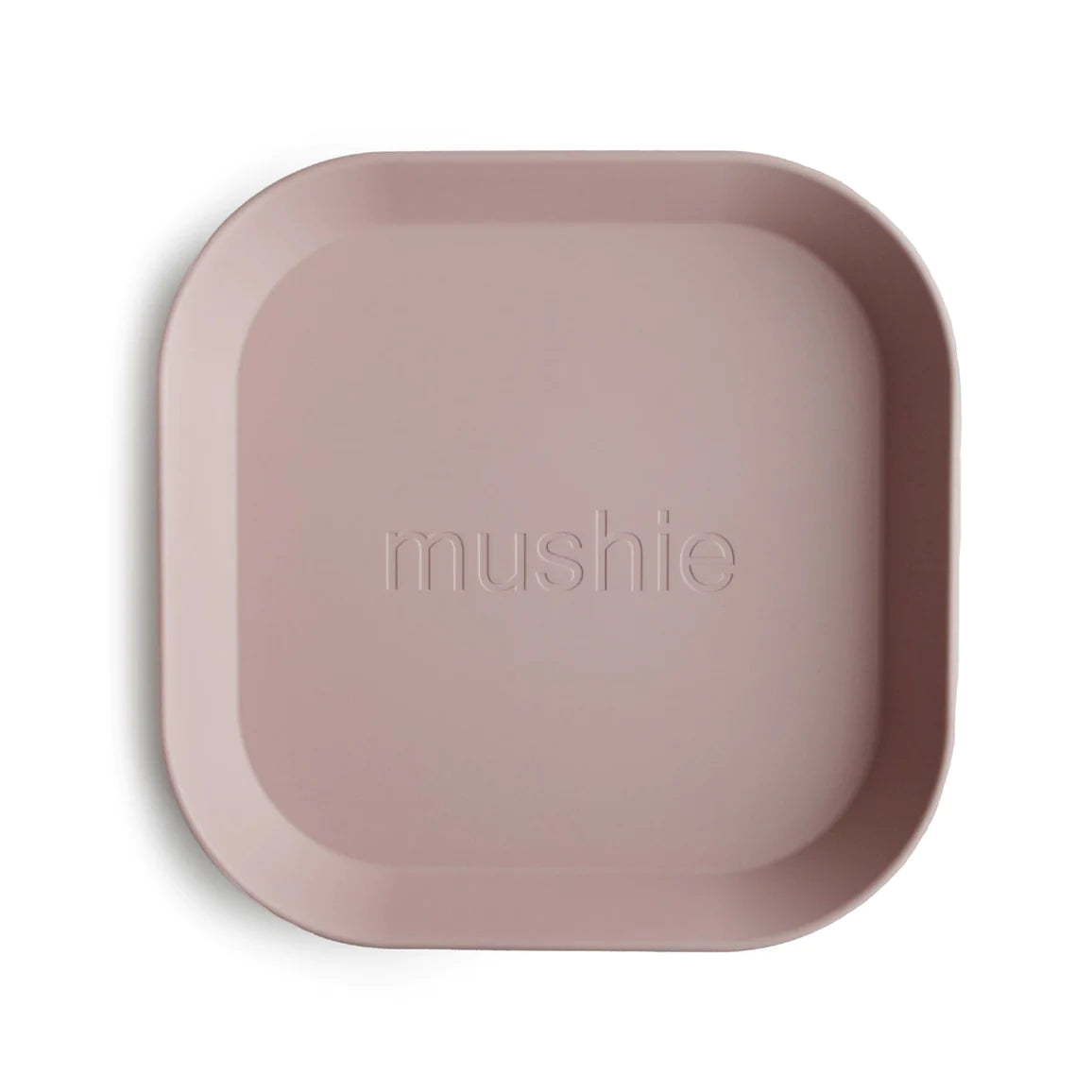 MUSHIE - Square Dinnerware Plates, Set of 2 - Blush